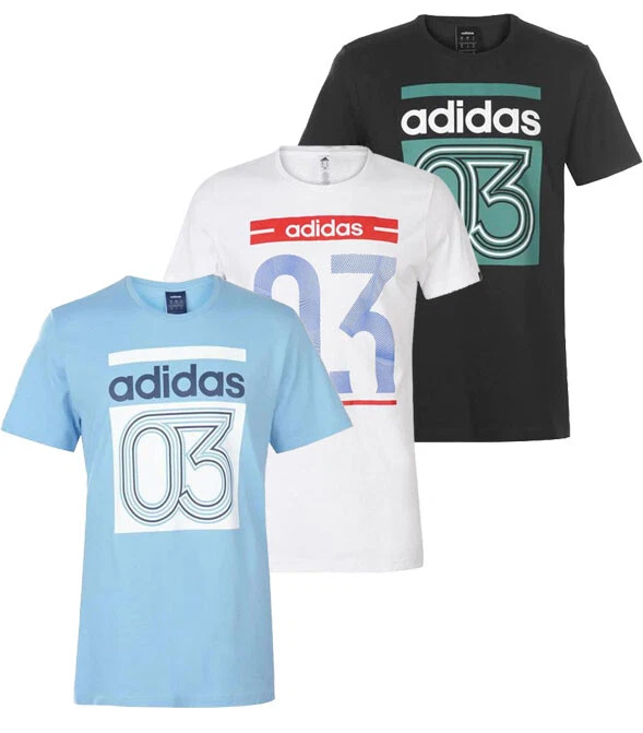 Adidas Homme 03 T Shirt S L XL 2XL T Shirt Neuf