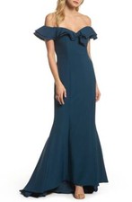 green emerald velvet dress Pia Strapless Print Maxi Dress With Overlay main image 0