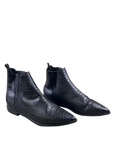 Botas Harvel Jeffery Campbell para mujer piel de serpiente talla 6M negras puntiagudas elásticas - Imagen 5 de 10