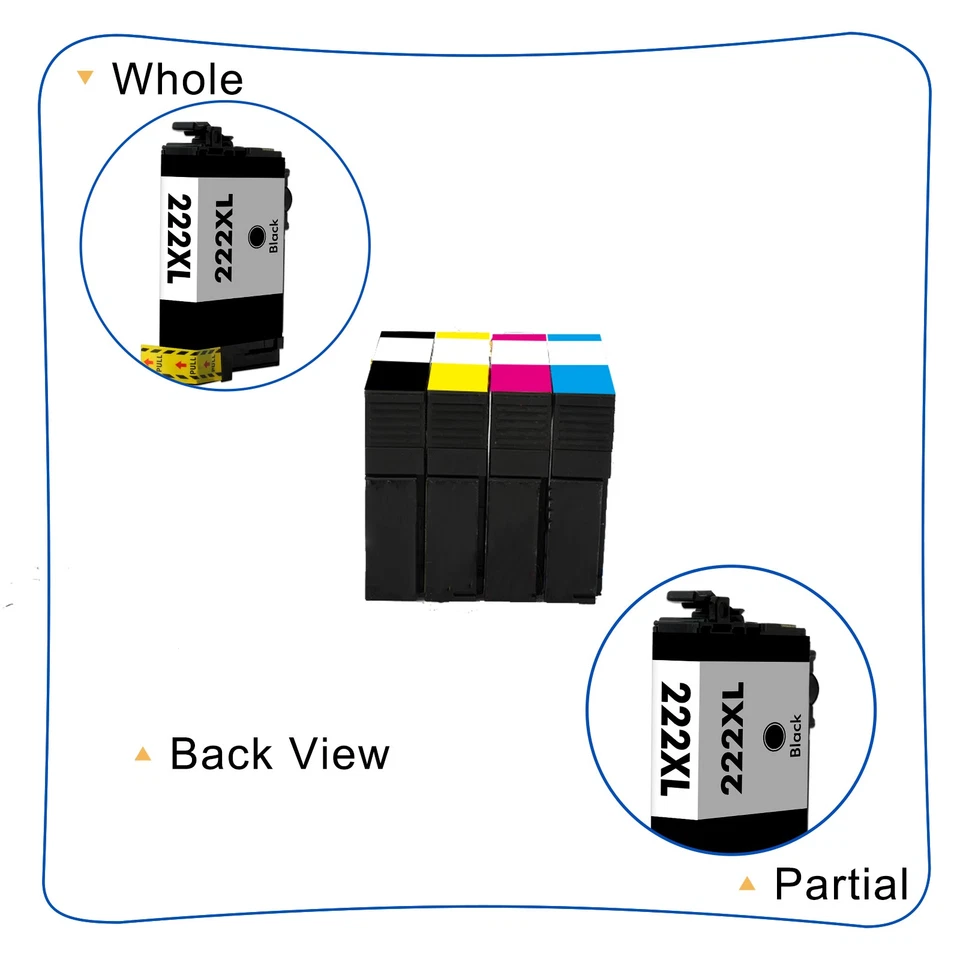 222XL Replacement Ink Cartridge for Epson T222XL for Expression Home XP-5200 Lot - Image 4 of 4