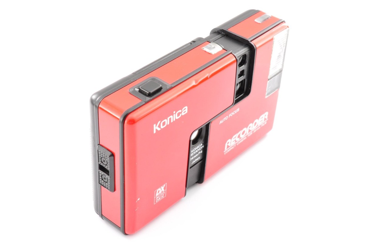 KONICA RECORDER レッド Konica Recorder Red Half Frame Point & Shoot 35mm Film Camera [N