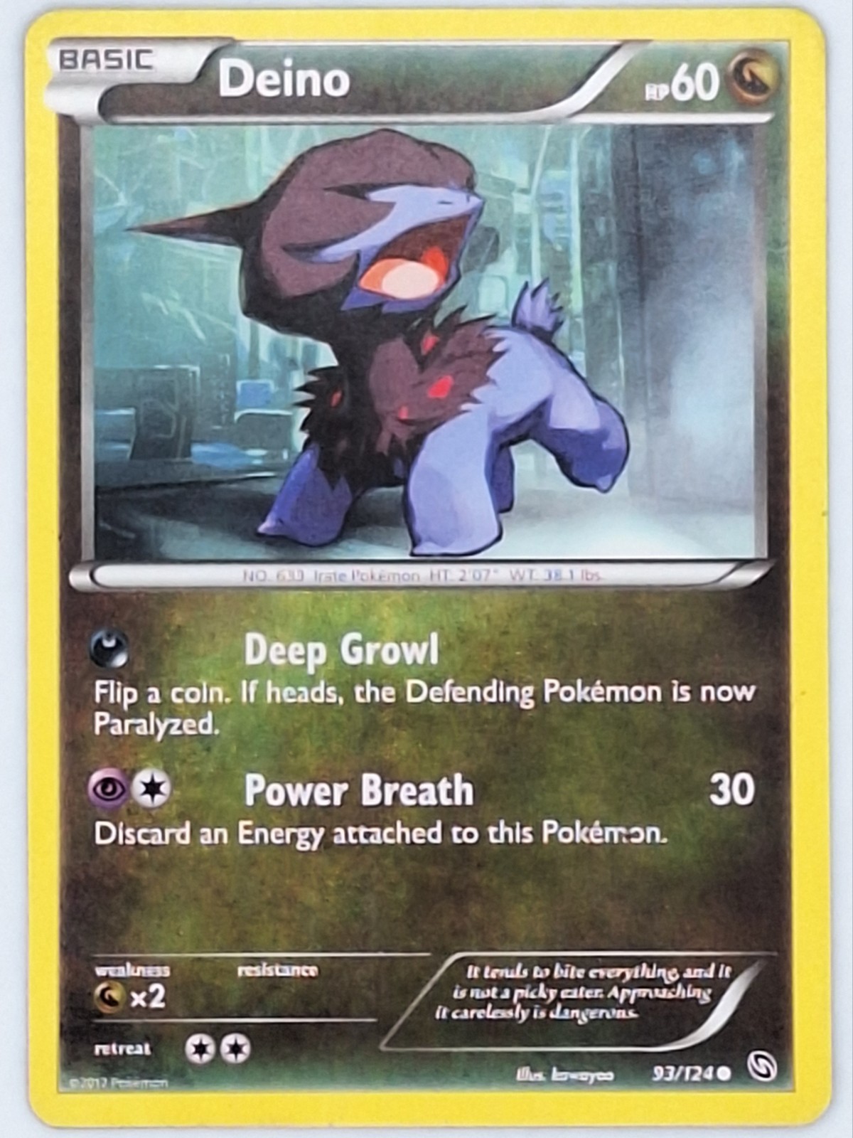 Deino 93/124 Pokemon - Black and White Dragons Exalted MP