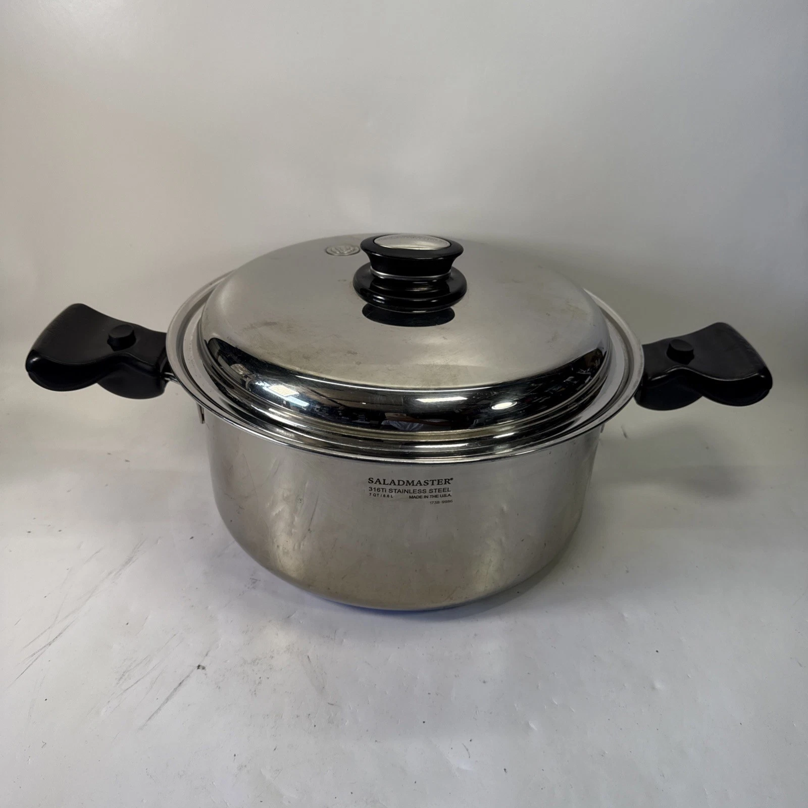 Saladmaster 7Qt Versa Tec Stockpot + Lid & Handles 316Ti Stainless Steel USA