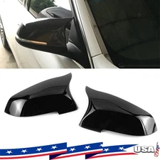 Gloss Black Side Mirror Cover Cap For 2013-2015 BMW 7 Series F01 F02 740i 750i