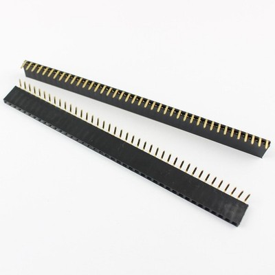 2Pcs 2.54mm 40 Pin Right Angle Female Single Row Header Strip