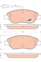 TRW Bremsbelagsatz, Scheibenbremse Vorderachse U.A. FüR Alfa Romeo, Fiat, Lancia