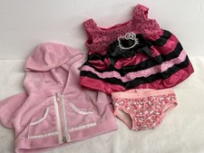 Build A Bear Hello Kitty Dress, Zip Up Soft Jacket And Undies