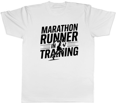 Marathonläufer im Training Langstrecke Meilen Herren T-Shirt Tee Geschenk Top
