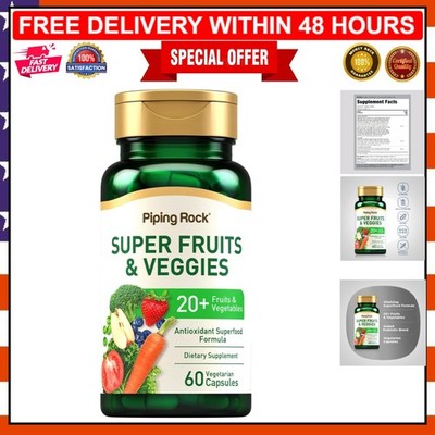 Digestive Health Booster: 60 Vegetarian Capsules with Superfood Fruits & Veggies