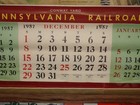Pennsylvania Railroad Original 1957 "Conway Yard" Railroad Calander — photo 2