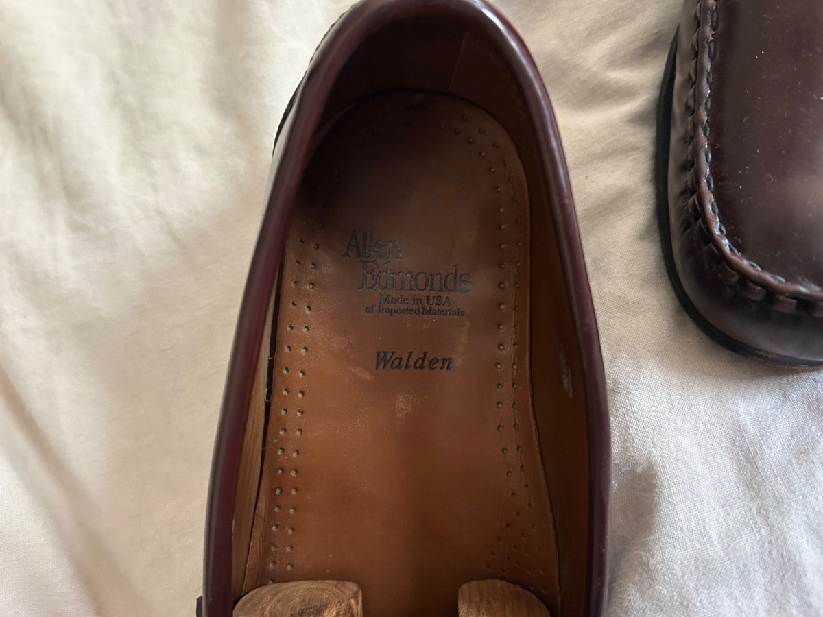 Allen Edmonds Walden Penny Loafers Mens 9 Burgundy Leather Shoes USA 97635 I think I won the lottery with Allen Edmonds Walden loafers  main image 2