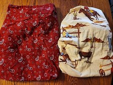 Set Of 2 Sweet Jojo Western Cowboy Bandana Baby Nursery Bedding Crib Sheets