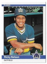 1984 Fleer Baseball Ricky Nelson Rookie Card #615 Seattle Mariners RC. rookie card picture