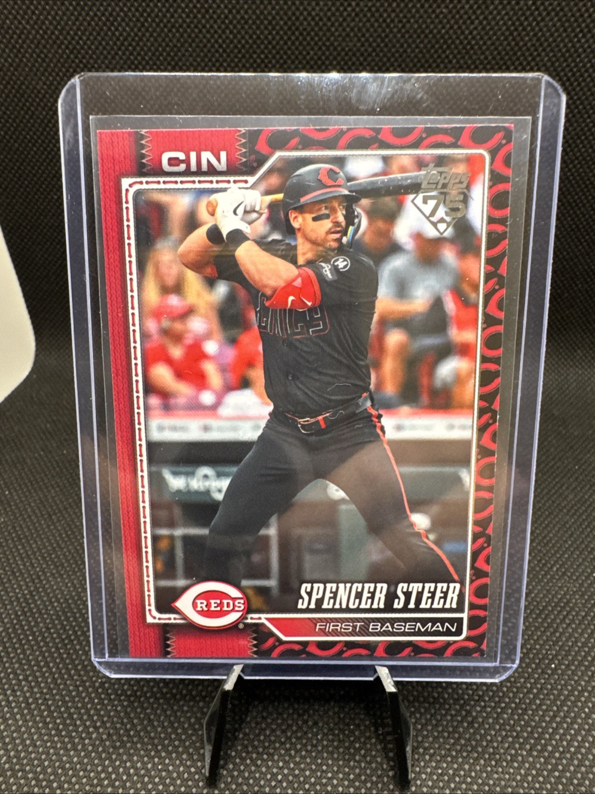 2026 Topps Series 2 Baseball Spencer Steer Team Color Border SSP #365 Reds