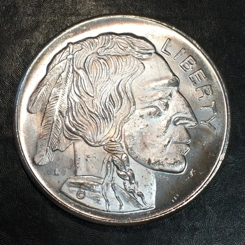 1oz Silver Bullion Buffalo and Indian Style WE COMBINE SHIPPING #R861