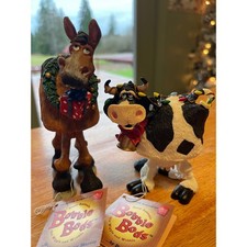 Bobble Bods by Doug Harris for Russ set of 2 Horace the Horse & Heffie the Cow