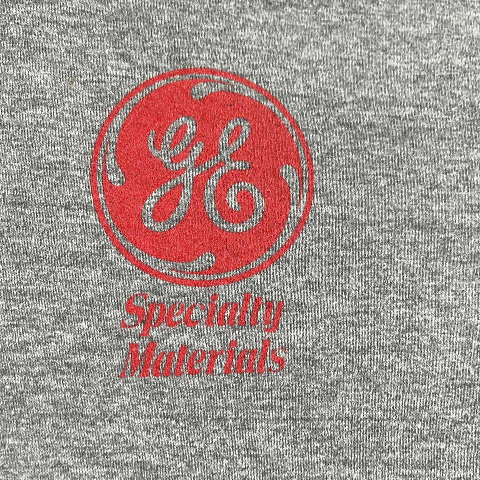 Vintage GE Hoodie Mens Large L Gray USA Pullover 90s Jerzees Russell Athletic - Image 3 of 4