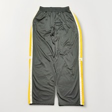 Vintage Y2K Nike Silver Tag Swoosh Track Pants Yellow Large Baggy Black Warm Up
