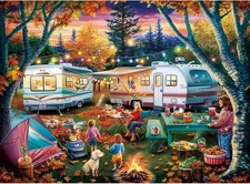 300 Piece Puzzle for Adults,Fall RV Camping Kids Adult... 