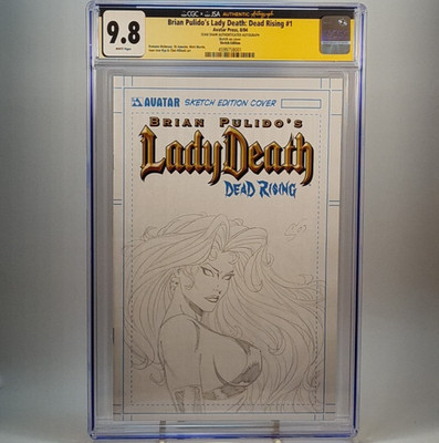 LADY DEATH: Dead Rising #1 - Sketch Edition - CGC 9.8, Auth. Sig. by Sean Shaw