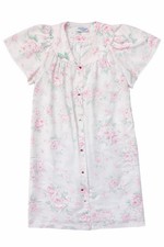 Vintage Lounge Around Floral House Coat Pink Women s Large Cottagecore USA