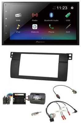 Pioneer USB Bluetooth DAB 2DIN Steering Wheel Car Stereo For BMW 3 Series E46 2001-2006 Pro