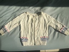 Hanna Anderson toddler girl sweater 2 buttons at top