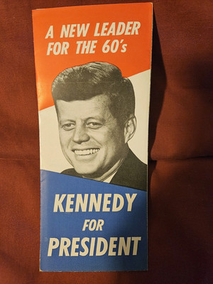 Vintage 1960 John F. Kennedy ''NEW LEADER FOR THE 60's'' Campaign Brochure