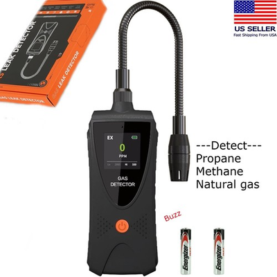 #ad Gas Leak Detector Propane amp; Natural Gas Detector Visual amp; Audio Alarm Metal Prob $17.50
