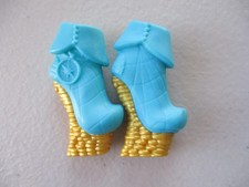 MONSTER HIGH SHOES DAYNA  TREASURA JONES BLUE & GOLD HEELS H-160 NO COVER