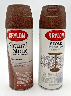 #ad #ad 2 KRYLON NATURAL STONE TEXTURED FINISH SPRAY PAINT CINNABAR 3707 12OZ EACH $38.00