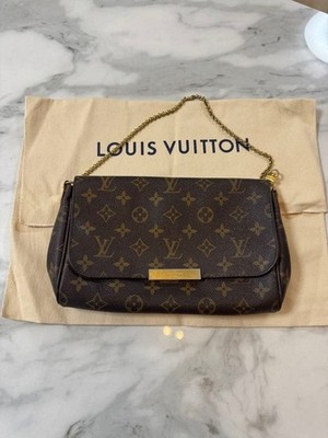 Louis Vuitton Favorite MM M40718 Monogram Shoulder Crossbody Bag w/Dust Bag