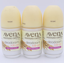 Avena Instituto Espanol 3 Pack Deodorant Roll-On 2.5 oz Fresh Scent 100 Natural