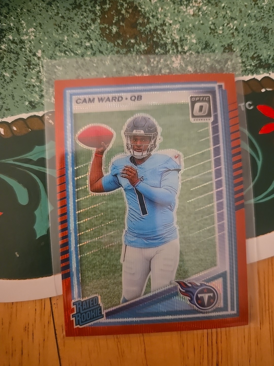 2025 Donruss Optic Preview Red Wave Cam Ward RATED ROOKIE RC TITANS #350