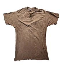 Vintage BVD Men's T-Shirt M Brown Military Issue Single Stitch #2257