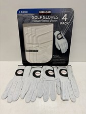 KIRKLAND SIGNATURE 4 Pack Premium Cabretta Leather Left Hand Golf Glove Large