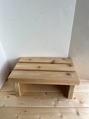 Sauna Bench Seat Lift 6'' x 11.5'' x 18'' Handcrafted/Solid Wood Cedar Step Stool