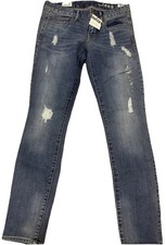 Gap 1969 Distressed True Skinny Jeans Womens Size 27 Dark Wash Blue NWT