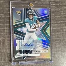 Panini 2025 Rookies & Stars Rookie Autograph Travis Hunter Jaguars #186 Card