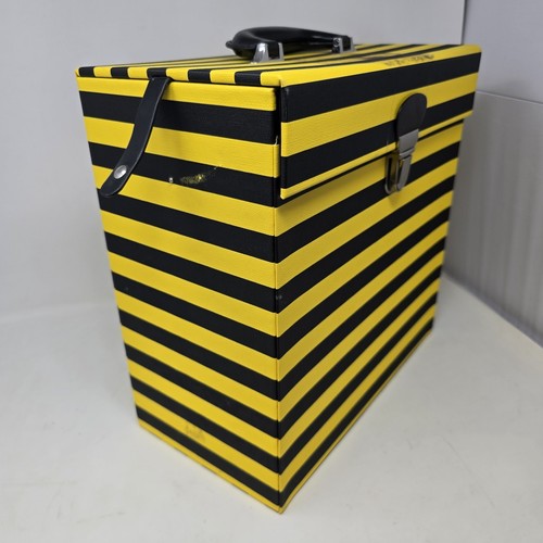 Third Man Records Carry Case 12” Vinyl Yellow & Black Stripes Vault Rare Vintage - Picture 2 of 11