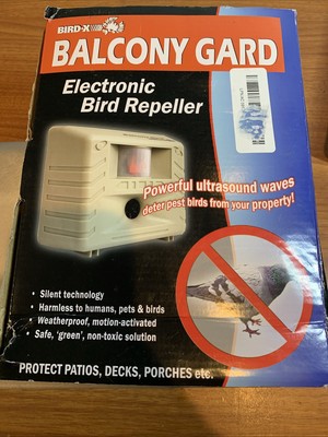 Bird-X Balcony Gard Ultrasonic Bird Repeller Guard Pest Control Home Owl Pigeon