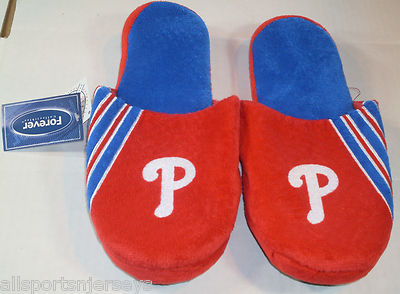 MLB Philadelphia Phillies Stripe Logo Dot Sole Slippers Size L by FOCO