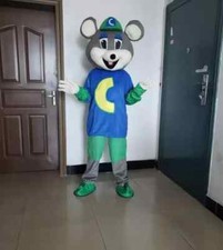 Adult Chuck E.Cheese Mascot Costume Suits Cartoon Character Halloween Party
