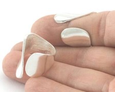 Adjustable Ring Shiny Silver Plated Brass 26mm 16.5mm 6US inner size 746