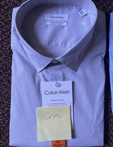 Calvin Klein Wrinkle Free Dress Shirt Blue,Light BLUE,WHITE,GRAY (VARIOUS) - Picture 6 of 12