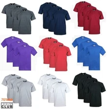 3 PACK PRO CLUB MENS HEAVYWEIGHT T SHIRTS PLAIN SHORT SLEEVES BIG AND TALL S-7XL