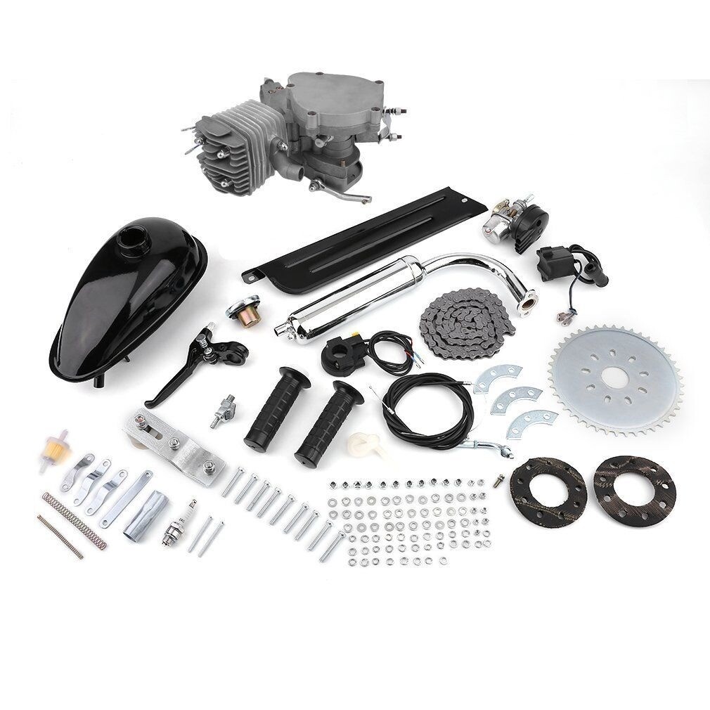 80cc 2-Stroke Bicycle Engine Kit Gas Motorized Motor Full Set for 26 ...