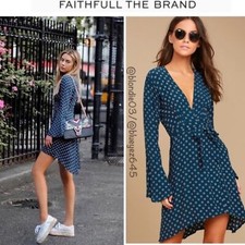 Faithful the Brand Goldstein wrap dress US 6 AU 10