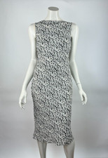 Max Mara Silk Shift Dress Women 2 *Flaw lined Lightweight Boat Neck Sleeveless