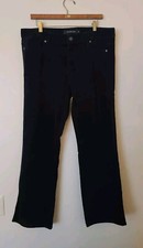 Vintage Calvin Klein Women's Size 16 Baby Wale Corduroy Black Pants/Jeans